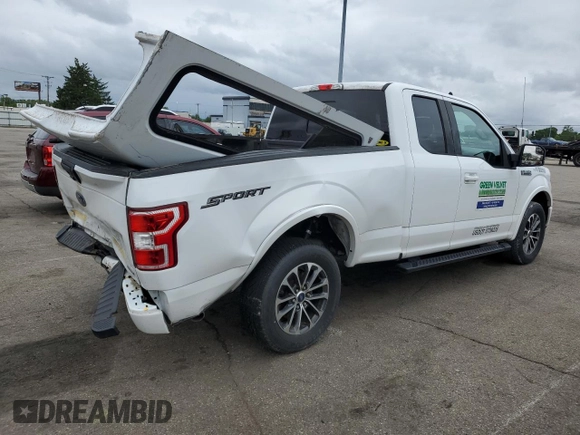2019 Ford F-150 XL with VIN 1FTEX1CP1KFB02018, listed as a Copart auction lot 57113545 with 116,722 mi miles and Salvage title. Bid and sale history available at DreamBid. Image 3.