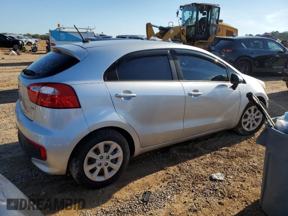 2016 Kia Rio LX with VIN KNADM5A34G6666911, listed as a Copart auction lot 50010045 with 75,479 mi miles and Salvage Title. Bid and sale history available at DreamBid. Image 3.