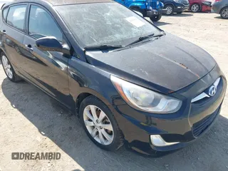 2012 Hyundai Accent SE with VIN KMHCU5AE8CU015055, listed as a IAAI auction lot 41814610 with 141,769 mi miles. Bid and sale history available at carsss.com. Image 1.