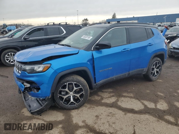 2024 Jeep Compass Limited with VIN 3C4NJDCN9RT112510, listed as a Copart auction lot 45630195 with 2,678 mi miles and Salvage Title. Bid and sale history available at carsss.com. Image 1.