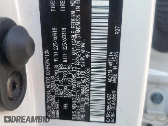 2019 Lexus NX 300 с VIN JTJBARBZ0K2206526, выставлен на аукционе Copart как лот 62949685 с пробегом 99 365 миль миль и Списание • Salvage title. История ставок и продаж доступна на DreamBid. Изображение 13.