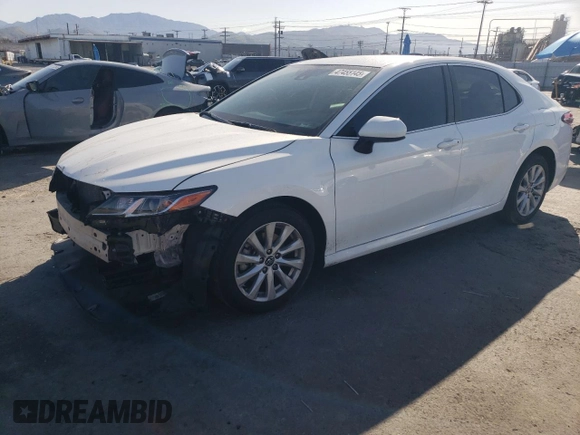 2020 Toyota Camry LE with VIN 4T1C11AK5LU944417, listed as a Copart auction lot 47455145 with 52,562 mi miles and Salvage Title. Bid and sale history available at DreamBid. Image 1.