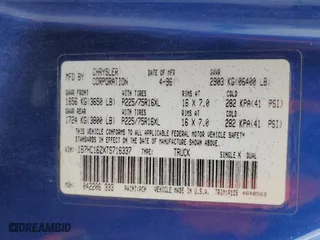 1996 Dodge Ram 1500 with VIN 1B7HC16ZXTS716337, listed as a Copart auction lot 85169494 with 109,876 mi miles and Salvage Title. Bid and sale history available at carsss.com. Image 12.