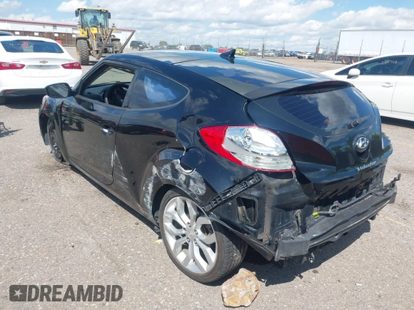 2013 Hyundai Veloster w/Gray Int with VIN KMHTC6AD1DU154946, listed as a IAAI auction lot 42375871 with 108,095 mi miles and . Bid and sale history available at DreamBid. Image 3.