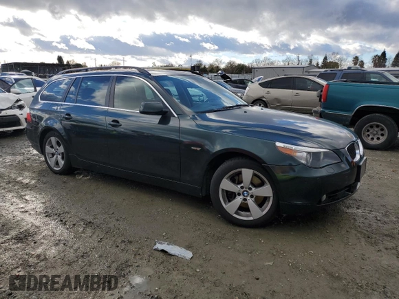2007 BMW 5 Series 530xi with VIN WBANN73587CN03854, listed as a Copart auction lot 84946824 with 131,088 mi miles and Salvage title. Bid and sale history available at DreamBid. Image 4.