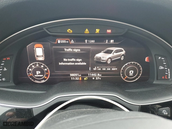 2019 Audi Q7 Prestige with VIN WA1VAAF79KD024008, listed as a Copart auction lot 43344515 with 98,091 mi miles and Salvage Title. Bid and sale history available at carsss.com. Image 9.