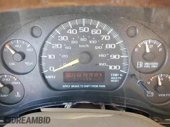 2000 Chevrolet Astro Cargo YF7 z VIN 1GBDM19W1YB211571, wystawiony jako Copart lot #52156885 z przebiegiem 211 508 mil mil oraz Nie do naprawy • Non repairable. Historia ofert i sprzedaży dostępna na DreamBid. Obrazek 9.