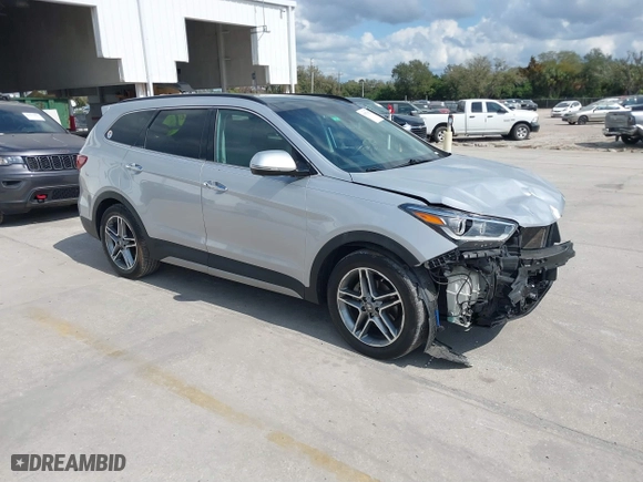 2017 Hyundai Santa Fe Limited Ultimate with VIN KM8SRDHF7HU180527, listed as a IAAI auction lot 41557692 with 89,415 mi miles. Bid and sale history available at carsss.com. Image 1.