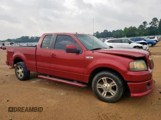 2008 Ford F-150 STX with VIN 1FTRX12W68KD11913, listed as a Copart auction lot 57166435 with 186,576 mi miles and Salvage title. Bid and sale history available at DreamBid. Image 4.