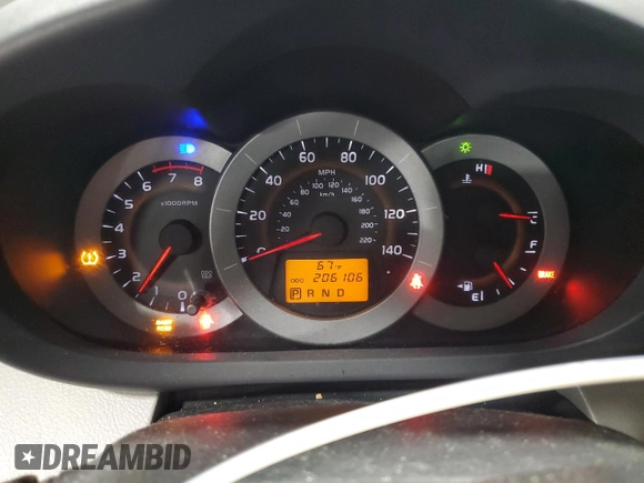 2010 Toyota RAV4 with VIN 2T3ZF4DV1AW042550, listed as a Copart auction lot 59531235 with 206,106 mi miles and Salvage title. Bid and sale history available at DreamBid. Image 9.