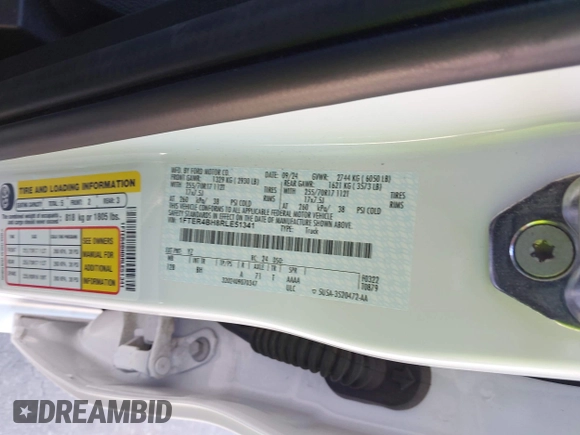 2024 Ford Ranger XL with VIN 1FTER4BH8RLE51341, listed as a IAAI auction lot 42050169 with 7,217 mi miles and . Bid and sale history available at DreamBid. Image 9.
