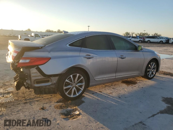2016 Hyundai Azera with VIN KMHFG4JG8GA569641, listed as a Copart auction lot 48692095 with 81,532 mi miles and Salvage title. Bid and sale history available at DreamBid. Image 3.