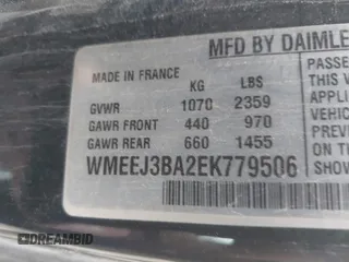 2014 Smart fortwo Pure with VIN WMEEJ3BA2EK779506, listed as a IAAI auction lot 42048566 with 26,102 mi miles and . Bid and sale history available at DreamBid. Image 9.