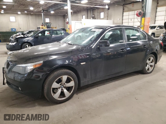 2007 BMW 5 Series 530xi with VIN WBANF73537CU22743, listed as a Copart auction lot 51492785 with 169,366 mi miles and Non Repairable. Bid and sale history available at carsss.com. Image 1.