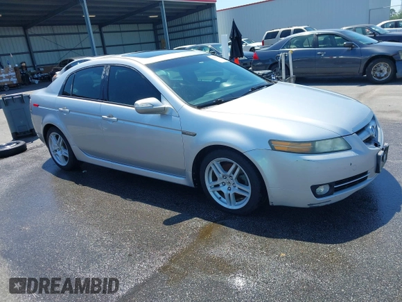 2007 Acura TL with VIN 19UUA66247A023832, listed as a IAAI auction lot 42035522 with 279,942 mi miles. Bid and sale history available at carsss.com. Image 1.