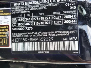 2021 Mercedes-Benz GLS 450 with VIN 4JGFF5KE8MA559029, listed as a Copart auction lot 66398614 with 20,232 mi miles and Salvage Title. Bid and sale history available at DreamBid. Image 13.