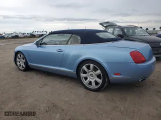 2007 Bentley Continental GT with VIN SCBDR33WX7C047167, listed as a Copart auction lot 74546784 with 0 mi miles and Salvage Title. Bid and sale history available at carsss.com. Image 2.