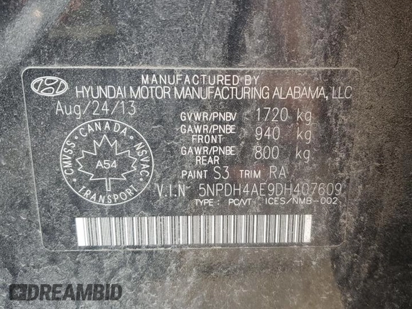 2013 Hyundai Elantra GLS с VIN 5NPDH4AE9DH407609, выставлен на аукционе Copart как лот 59730365 с пробегом 110 271 миль миль и Чистый • Clean title. История ставок и продаж доступна на DreamBid. Изображение 12.
