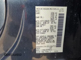 2014 Nissan Titan S with VIN 1N6AA0EC2EN511673, listed as a Copart auction lot 41703295 with 81,662 mi miles and Salvage Title. Bid and sale history available at DreamBid. Image 14.