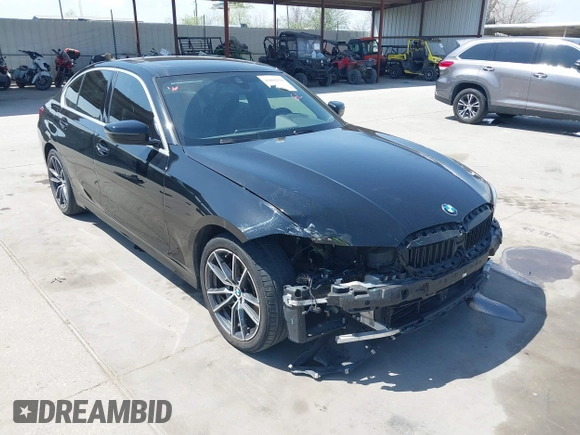 2019 BMW 3 Series 330i with VIN WBA5R1C51KFH09402, listed as a IAAI auction lot 41869138 with 59,115 mi miles and . Bid and sale history available at DreamBid. Image 1.