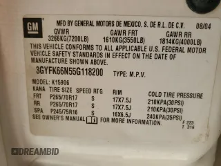 2005 Cadillac Escalade ESV z VIN 3GYFK66N55G118200, wystawiony jako Copart lot #59018515 z przebiegiem 200 801 mil mil oraz Szkoda całkowita • Salvage title. Historia ofert i sprzedaży dostępna na DreamBid. Obrazek 13.