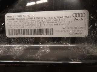 2010 Audi A4 2.0T Premium with VIN WAUBFAFL5AN049629, listed as a IAAI auction lot 41364160 with 94,778 mi miles. Bid and sale history available at carsss.com. Image 9.