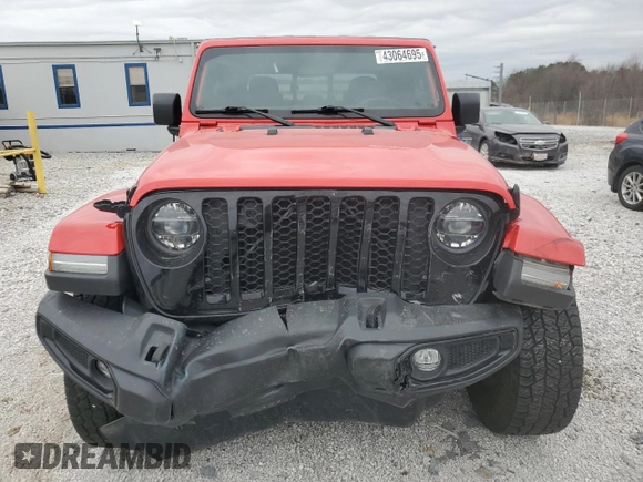2022 Jeep Gladiator Texas Trail with VIN 1C6HJTAG9NL170836, listed as a Copart auction lot 43064695 with 46,176 mi miles and Salvage Title. Bid and sale history available at carsss.com. Image 5.