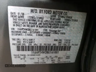 2008 Ford Taurus SEL with VIN 1FAHP24W28G161001, listed as a Copart auction lot 49408995 with 104,161 mi miles and Salvage Title. Bid and sale history available at carsss.com. Image 12.