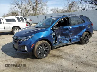 2022 Chevrolet Equinox RS with VIN 3GNAXMEV6NS209486, listed as a Copart auction lot 50087905 with 32,974 mi miles and Salvage Title. Bid and sale history available at DreamBid. Image 1.