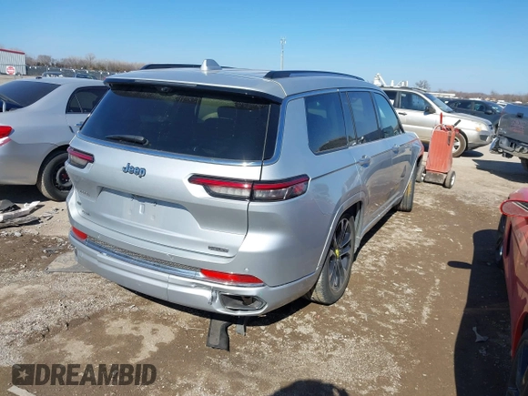 2021 Jeep Grand Cherokee Overland with VIN 1C4RJKDG4M8129163, listed as a IAAI auction lot 41475917 with 32,189 mi miles and . Bid and sale history available at DreamBid. Image 4.