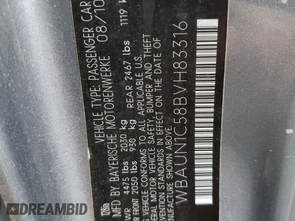2011 BMW 1 Series 128i z VIN WBAUN1C58BVH83316, wystawiony jako Copart lot #52427935 z przebiegiem 89 781 mil mil oraz Szkoda całkowita • Salvage title. Historia ofert i sprzedaży dostępna na DreamBid. Obrazek 12.