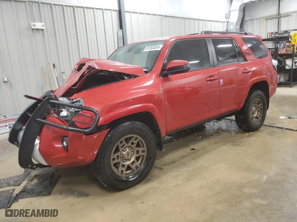 2021 Toyota 4Runner TRD Off Road with VIN JTEPU5JR2M5914784, listed as a Copart auction lot 81553524 with 128,791 mi miles and Salvage Title. Bid and sale history available at carsss.com. Image 1.