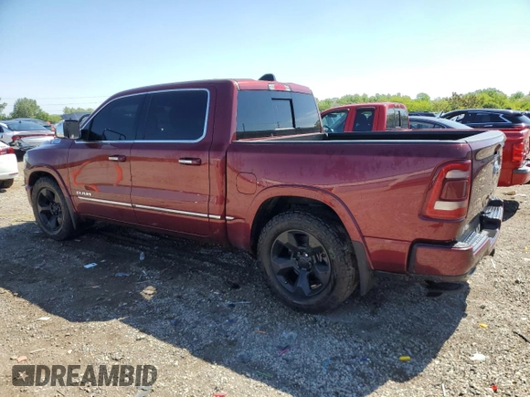 2019 Ram 1500 Limited with VIN 1C6SRFHT2KN856963, listed as a Copart auction lot 58815325 with 45,610 mi miles and Salvage title. Bid and sale history available at DreamBid. Image 2.