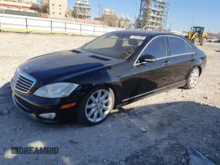 2007 Mercedes-Benz S-Class 5.5L V8 with VIN WDDNG71X67A075060, listed as a Copart auction lot 47231265 with 126,751 mi miles and Salvage Title. Bid and sale history available at carsss.com. Image 1.