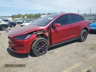 2023 Tesla Model X Plaid with VIN 7SAXCBE66PF427020, listed as a Copart auction lot 53890405 with 30,575 mi miles and Salvage Title. Bid and sale history available at DreamBid. Image 1.