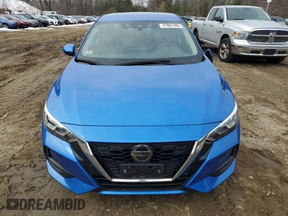 2020 Nissan Sentra SV with VIN 3N1AB8CV9LY283368, listed as a Copart auction lot 47081485 with 17,266 mi miles and Salvage Title. Bid and sale history available at carsss.com. Image 5.