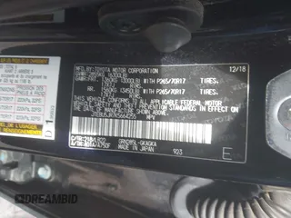 2019 Toyota 4Runner SR5 с VIN JTEBU5JR7K5664255, выставлен на аукционе IAAI как лот 41842222 с пробегом 77 178 миль миль и . История ставок и продаж доступна на DreamBid. Изображение 9.