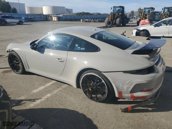 2015 Porsche 911 GT3 with VIN WP0AC2A97FS189232, listed as a Copart auction lot 46090625 with 23,539 mi miles and Salvage Title. Bid and sale history available at carsss.com. Image 2.