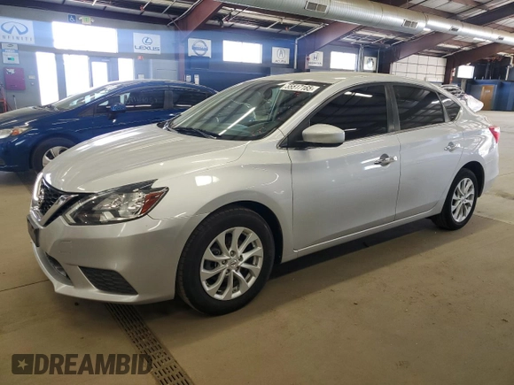 2019 Nissan Sentra SV with VIN 3N1AB7AP0KY448558, listed as a Copart auction lot 55517165 with 126,033 mi miles and Clean Title. Bid and sale history available at carsss.com. Image 1.