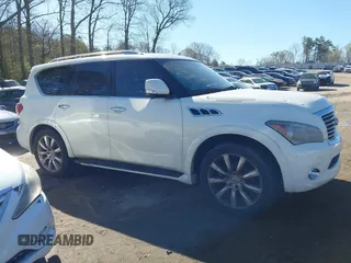2013 Infiniti QX56 with VIN JN8AZ2NE5D9061442, listed as a IAAI auction lot 41880672 with 182,953 mi miles. Bid and sale history available at carsss.com. Image 13.