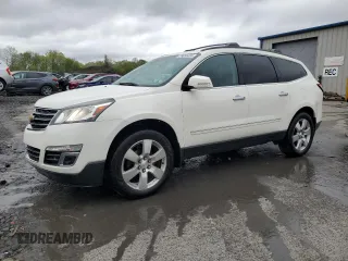 2015 Chevrolet Traverse LTZ z VIN 1GNKVJKD3FJ277266, wystawiony jako Copart lot #55655455 z przebiegiem 111 560 mil mil oraz Szkoda całkowita • Salvage title. Historia ofert i sprzedaży dostępna na DreamBid. Obrazek 1.