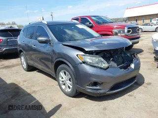 2015 Nissan Rogue SL with VIN 5N1AT2MV5FC926023, listed as a IAAI auction lot 41876812 with 120,736 mi miles and . Bid and sale history available at carsss.com. Image 1.