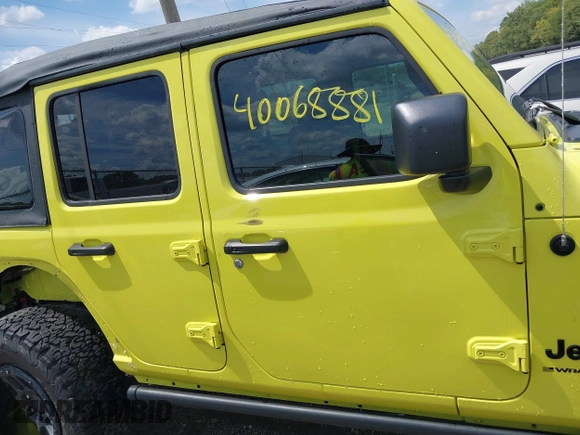 2023 Jeep Wrangler Sport with VIN 1C4HJXDG5PW693865, listed as a IAAI auction lot 40068881 with 12,149 mi miles and . Bid and sale history available at DreamBid. Image 14.