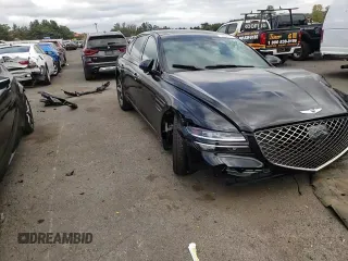 2023 Genesis G80 2.5T with VIN KMTGA4SC5PU152905, listed as a Copart auction lot 72038584 with 12,485 mi miles and Salvage Title. Bid and sale history available at carsss.com. Image 10.