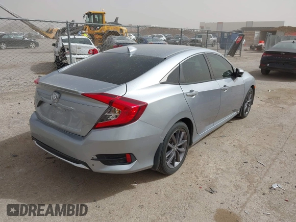 2020 Honda Civic Sedan EX with VIN 19XFC1F39LE000129, listed as a IAAI auction lot 41803070 with 38,638 mi miles. Bid and sale history available at carsss.com. Image 4.