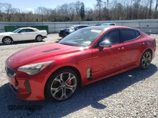 2018 Kia Stinger GT2 with VIN KNAE55LC2J6012267, listed as a Copart auction lot 47481045 with 117,075 mi miles and Salvage Title. Bid and sale history available at carsss.com. Image 1.