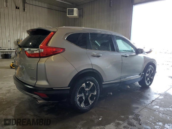 2019 Honda CR-V Touring with VIN 2HKRW2H90KH607364, listed as a Copart auction lot 45844495 with 17,260 mi miles and Salvage Title. Bid and sale history available at carsss.com. Image 3.