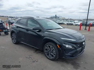 2022 Hyundai Kona N Line with VIN KM8K33A33NU819283, listed as a IAAI auction lot 41963844 with 25,896 mi miles. Bid and sale history available at carsss.com. Image 1.