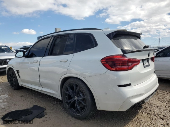 2020 BMW X3 M Competition with VIN 5YMTS0C06LLT10764, listed as a Copart auction lot 49572565 with 0 mi miles and Salvage Title. Bid and sale history available at carsss.com. Image 2.