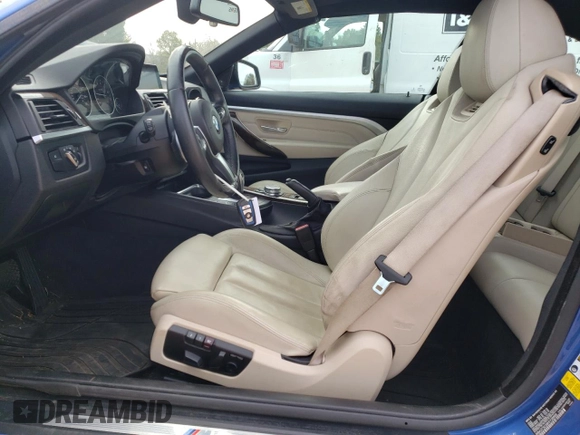 2015 BMW 4 Series 435i with VIN WBA3T3C58FP738896, listed as a Copart auction lot 80750474 with 105,430 mi miles and Salvage Title. Bid and sale history available at carsss.com. Image 7.